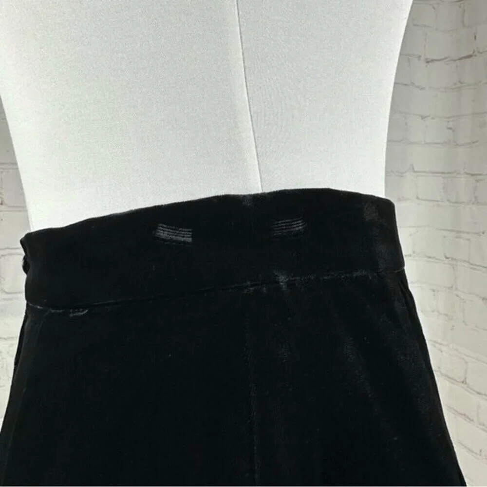 Valentino Studio‎ Black Velvet Pencil Skirt Vintage Made in Italy W27 Hemmed